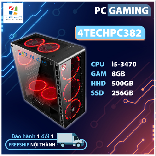 [Trả góp 0%]Bộ máy tính cây để bàn Core i5 4TechVP PC382 2019 giá thanh lý cấu hình cao PC máy tính vn lắp ráp Desktop văn phòng đa năng cấu hình cao Live Stream chơi game online 24h không bị chậm tiết kiệm điện không kêu to dễ nâng cấp sửa chữa.
