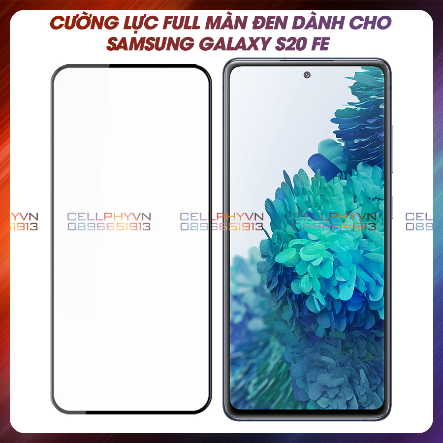 Kính cường lực samsung s20 fe full màn hình full keo viền đen