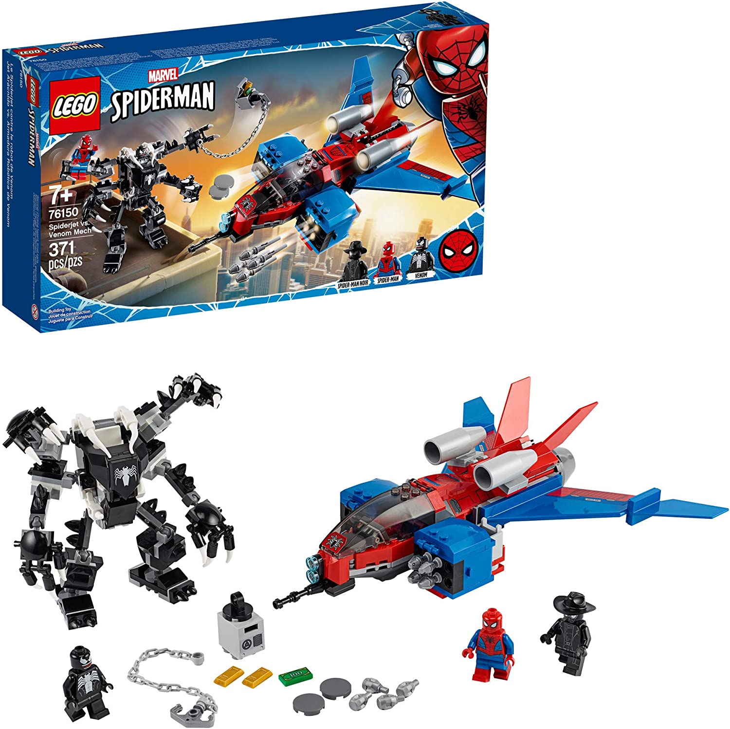 Lego Marvel Spider-Man Spider Jet Vs Venom Mech 76150 Món Quà Siêu Anh  Hùng, Thích Hợp Cho Trẻ Em Với Nhân Vật Mini, Thợ Máy Và Máy Bay (371  Miếng) | Lazada.Vn