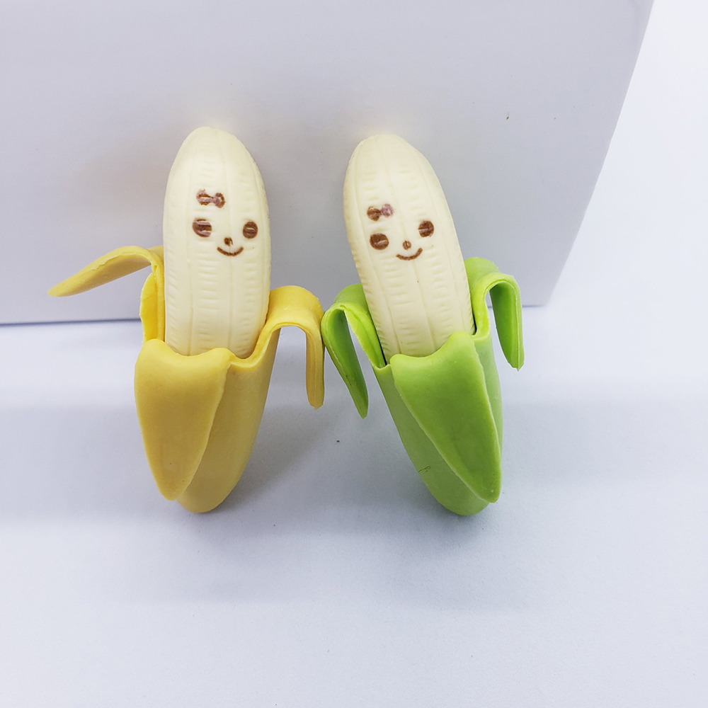 [ SET 2 TẨY ] Gôm tẩy bút chì, cục tẩy bút chì cute hình chuối, đồ dùng học tập cao cấp dễ thương cho bé