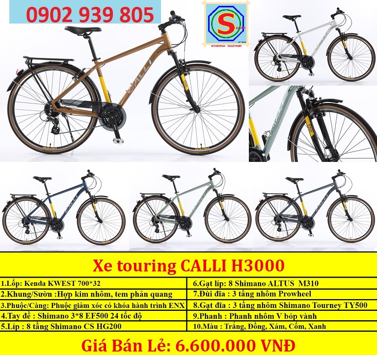 Xe đạp touring CALLI H3000 khung nhôm size 48