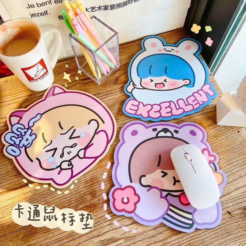 [ Có Sẵn ] Tấm Lót Chuột Để Bàn Chống Trượt Bàn Di Chuột Nhiều Hình Cute Dễ Thương Phong Cách Hàn Quốc