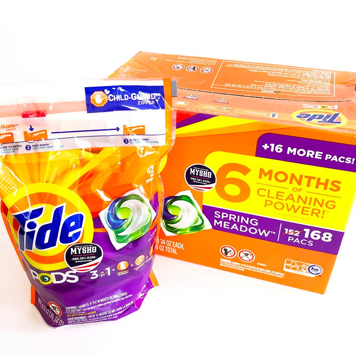 [HCM]Viên giặt Tide Pods 3 trong 1 Quy cách bịch gồm 42 viên