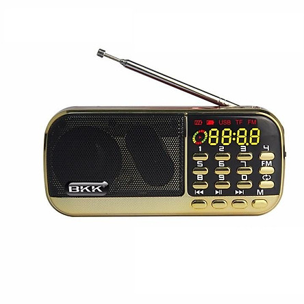 Loa nghe nhạc bkk 836 cắm thẻ nhớ, usb, fm kèm 2 pin và cáp sạc