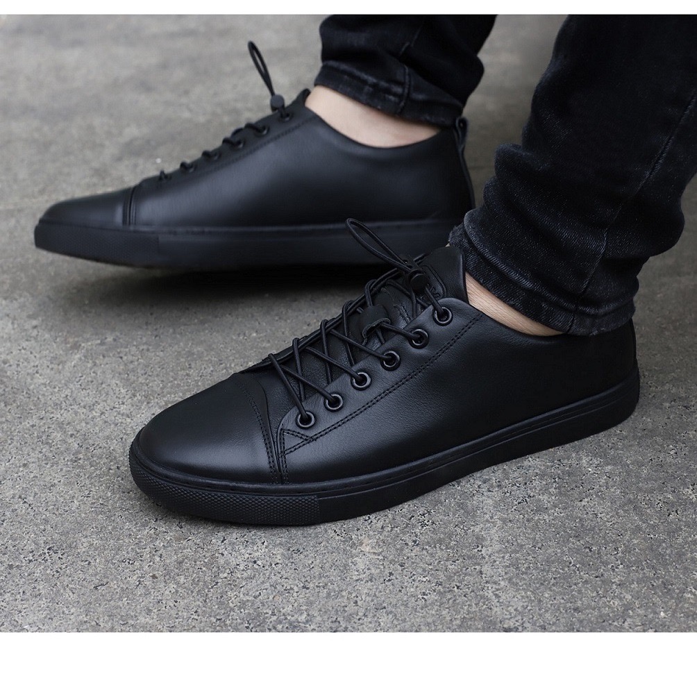 Giày Da Nam Thể Thao Buộc Dây Da Bò Mềm Mại Đế Cao Su Êm Chân Phong Cách Trẻ Trung GM118