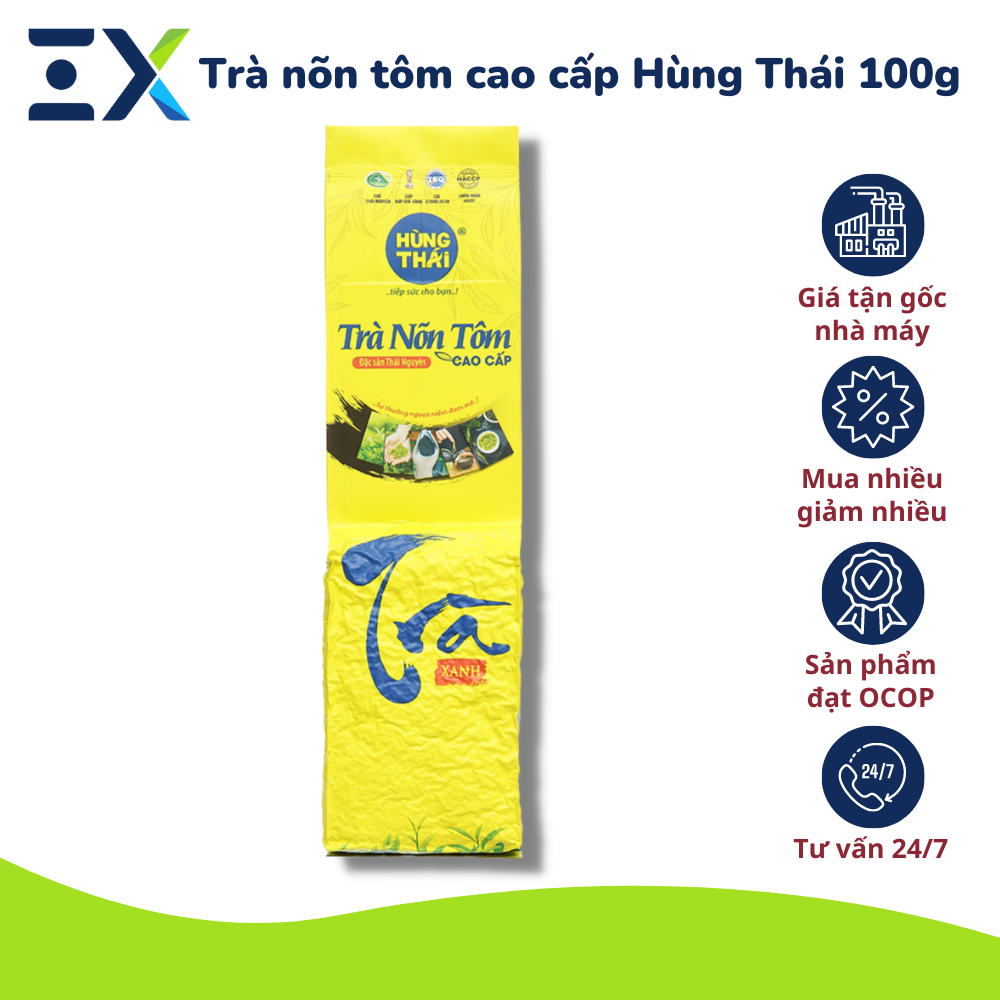 100Gr Hung Thai Premium Shrimp Spring Tea Clean & Taste Helps Sober Up And