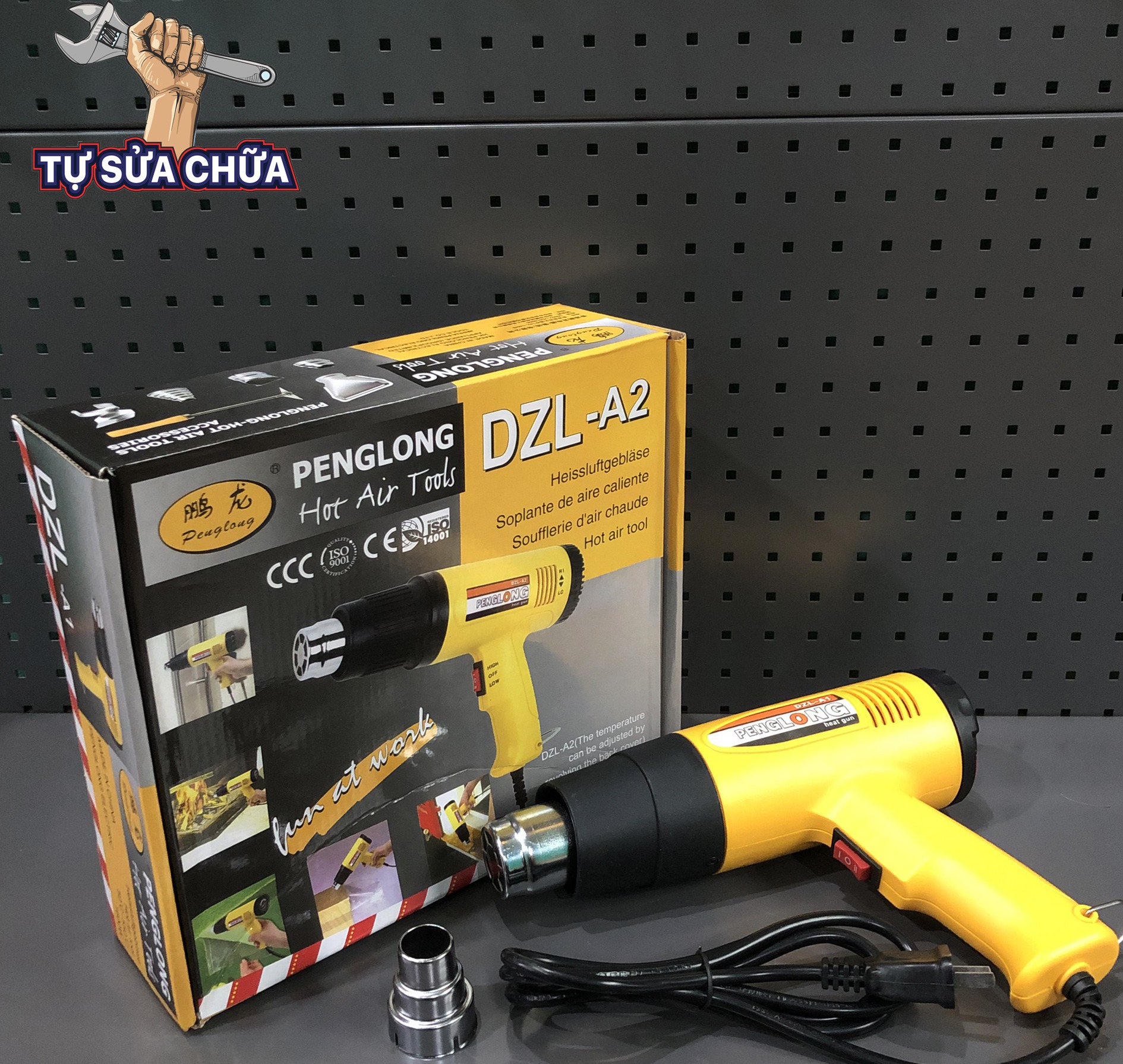 Máy khò nóng cầm tay loại xịn Penglong DZL-A2 9 chế độ chuyên thổi hơi khò nhiệt, khò màng cầm tay nhanh, nhỏ gọn