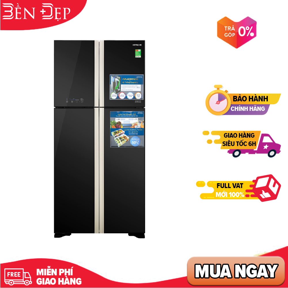 Tủ lạnh hitachi inverter 509 lít r-fw650pgv8