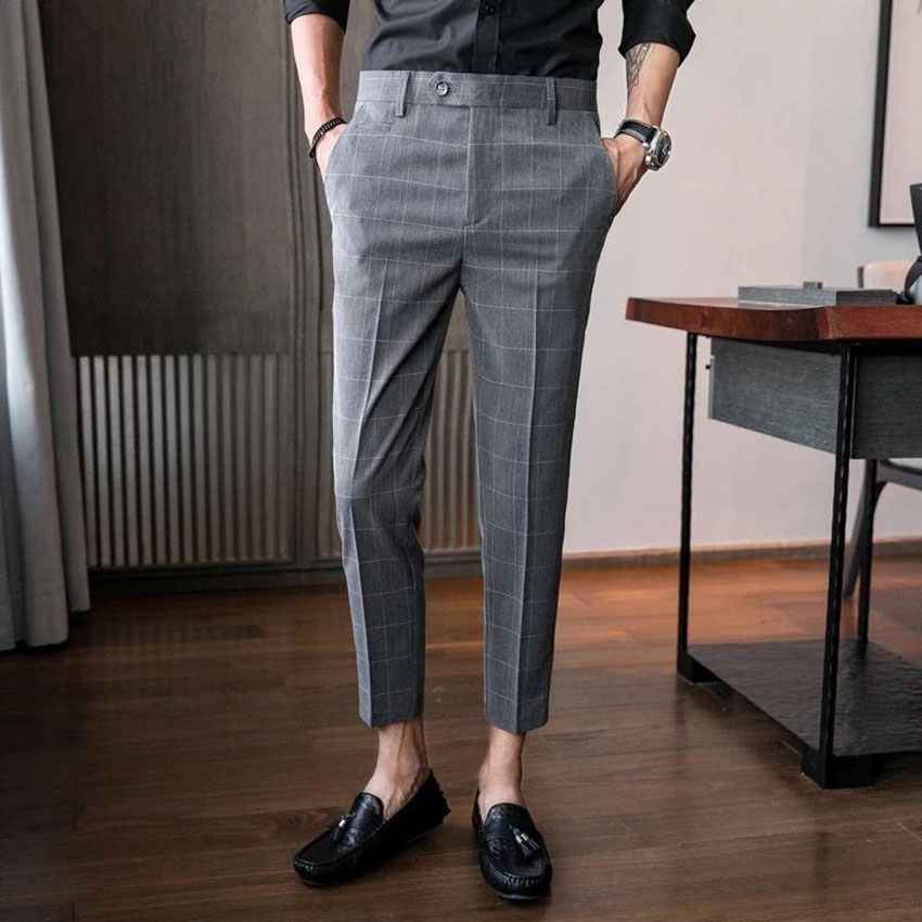 Quần âu nam MENSWEAR , quần âu kẻ sọc chất vải cotton cao cấp, quần tây kẻ cực tôn dáng baggy, lịch sự, trẻ trung, chuẩn thiết kế hàn quốc