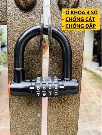 Ổ khoá chữ U chống trộm 4 mã số không cần chìa