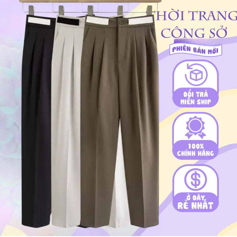 Quần baggy công sở vải quần tây cao cấp-TCS-mã