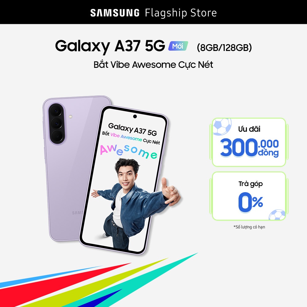 [SIÊU SALE GIỮA NĂM 20H 5-8.6] Điện thoại Samsung Galaxy A37 5G (8-128GB) - Hàng chính hãng