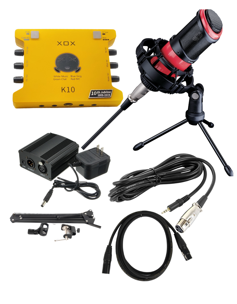 Combo mic thu âm takstar pc k320 + soundcard k10