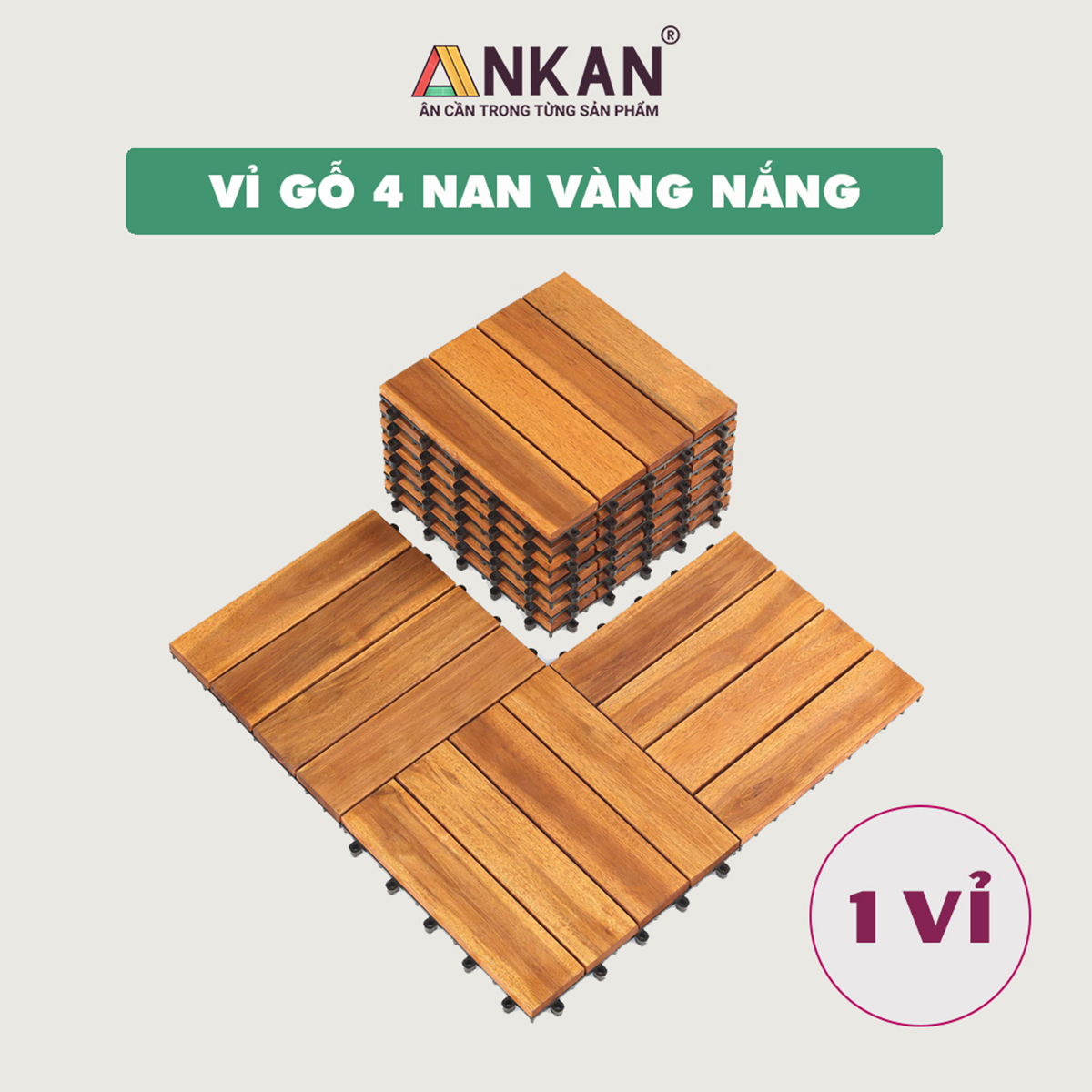Vỉ Gỗ Ngoài Trời Loại 4 Nan Cao Cấp, Lót Sàn Ban Công, Chống Cong Vênh, Mối Mọt, Chịu Nước Tốt, Lót Ban Công, Sân Vườn, Sân Thượng, Nhà Tắm