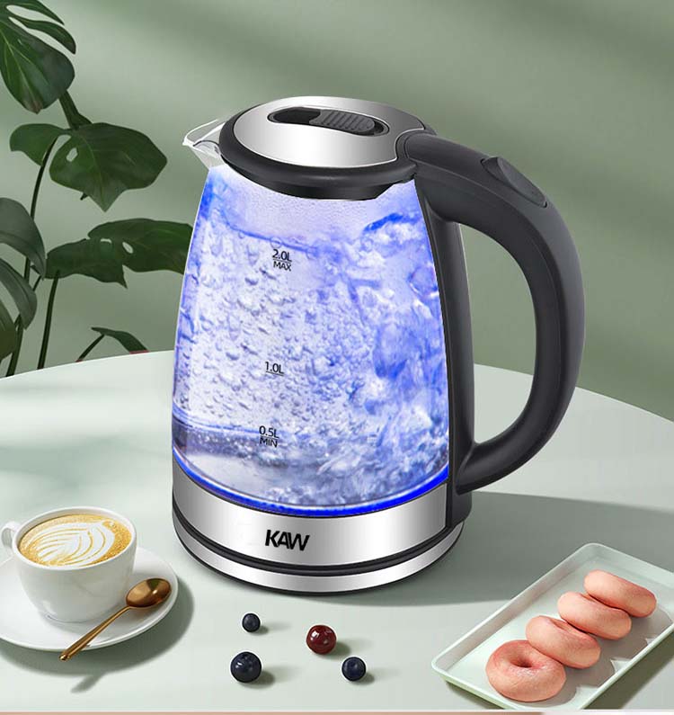 Ấm đun siêu tốc bằng thủy tinh kaw - hàng chính hãng