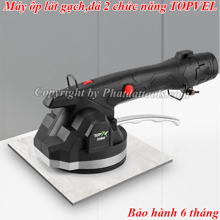 TOPVEL V7 Máy ốp lát gạch 2 chức năng dung pin-Đầm rung và hít gạch tiện dụng-Bảo hành 6 tháng