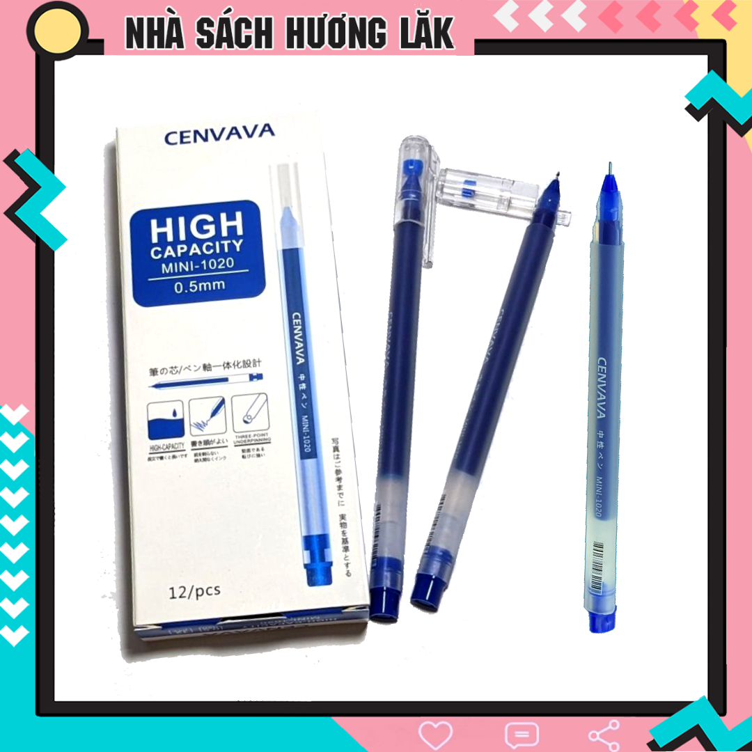 Bút gel cenvava mini-1020, mực xanh