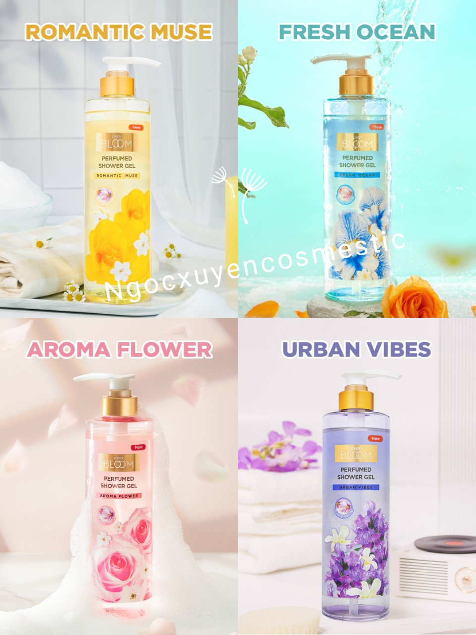 Sữa tắm nước hoa cindy bloom 640g