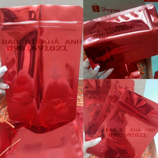 TÚI ZIP MÀU ĐỎ / Túi Zipper Màu ĐỎ / Đựng các loại hạt khô - Giá 1KG [Bao Bì Khả Anh]
