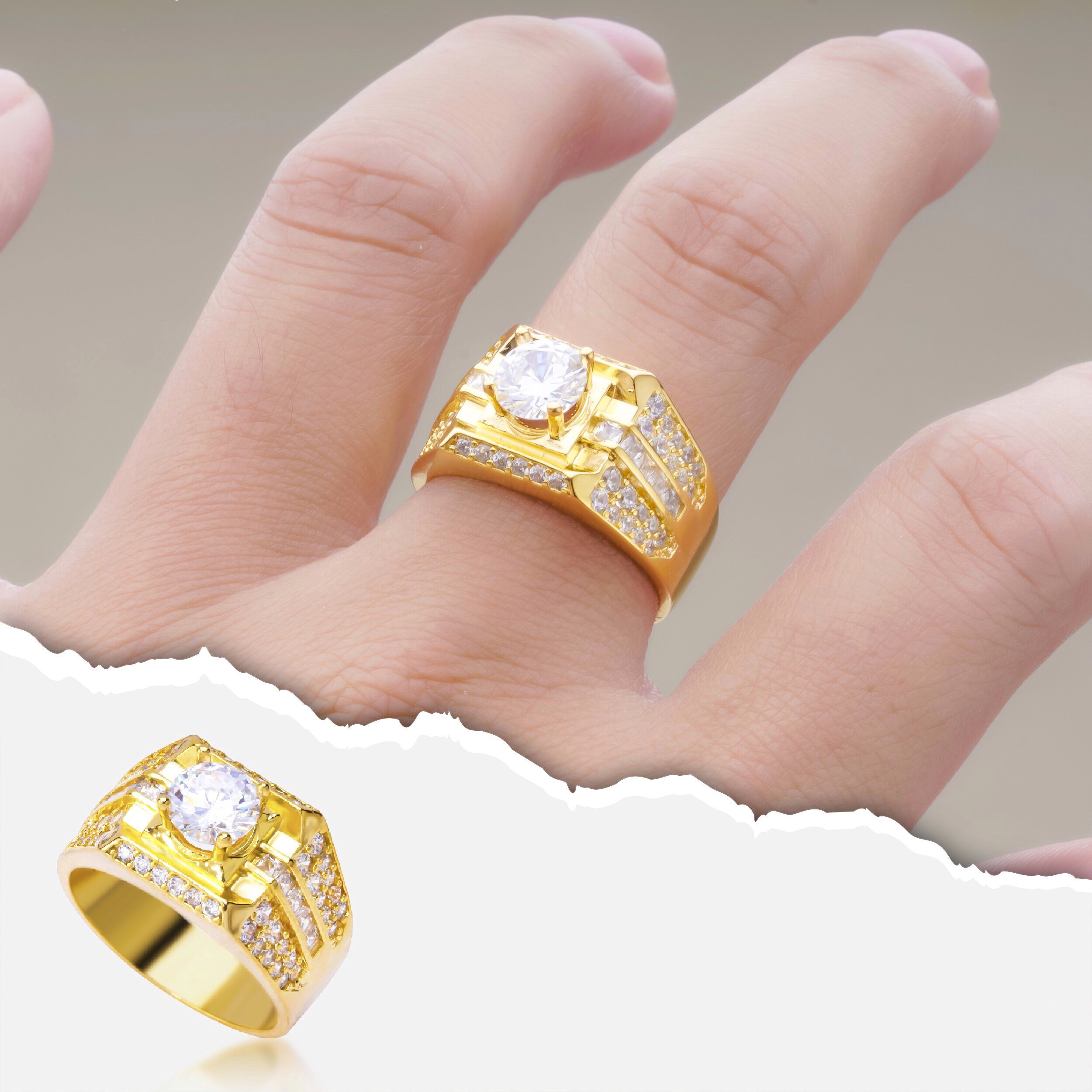Nhẫn vàng 10k đẹp cho nam - Trang sức PTJ3281