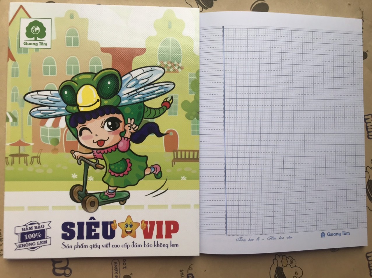 Lốc 10 Cuốn Tập Siêu víp 5 ô ly , 96 trang,Định lượng 120g/m2 loại giấy dày và đẹp