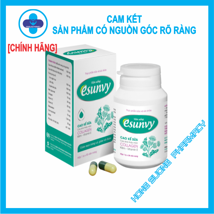 Viên uống Esunvy - Sạch mụn, Láng mịn không tỳ vết