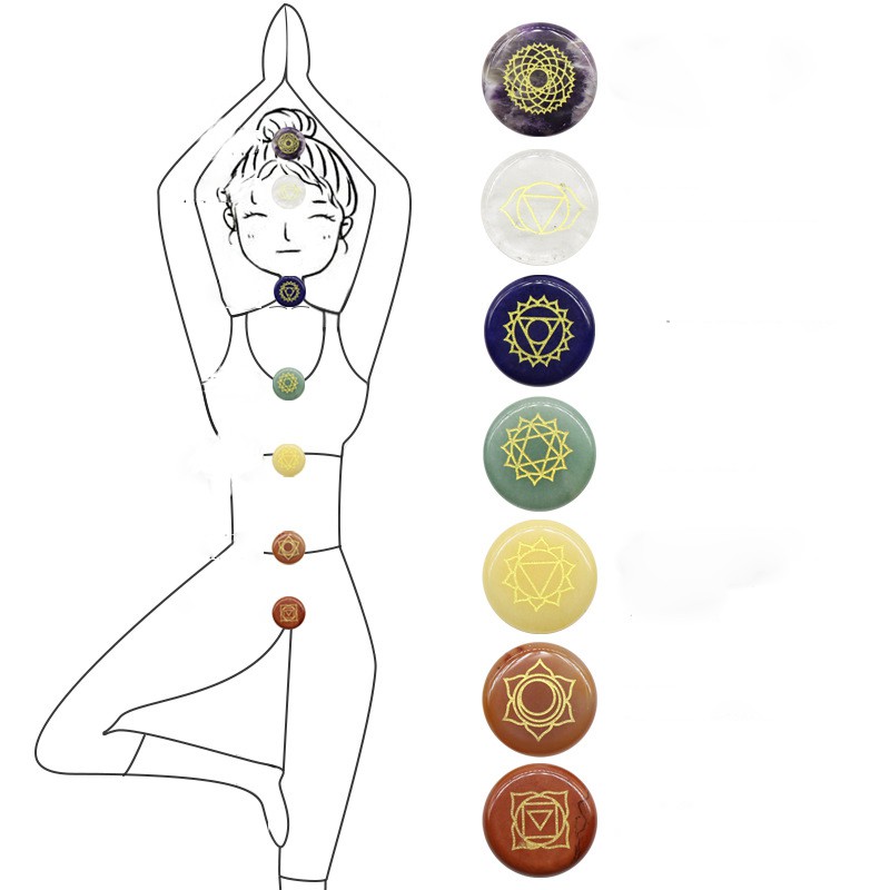 Set 7 viên đá chakra phong thủy
