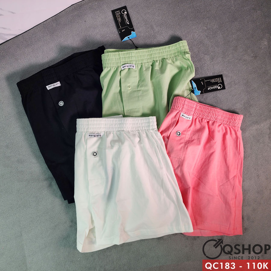Quần short ngủ, mặc nhà nam thun cotton qshop qc183