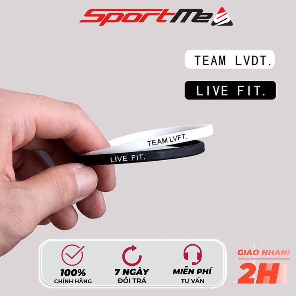 Vòng tay thể thao live fit, vòng tay cao su gym lvft sportme