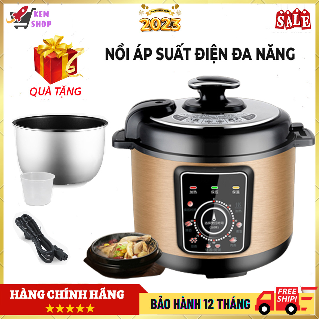 Nồi áp suất điện tử Orkin OR61 dung tích 6 lít Thái Lan, Nồi Áp Xuất ,nồi áp suất đa năng ,nồi áp suất điện ,nồi áp suất điện đa năng Orkin Ngon hơn, Tốn ít thời gian hơn-Lòng nồi hợp kim nhôm bền giúp dẫn nhiệt hiệu quả h