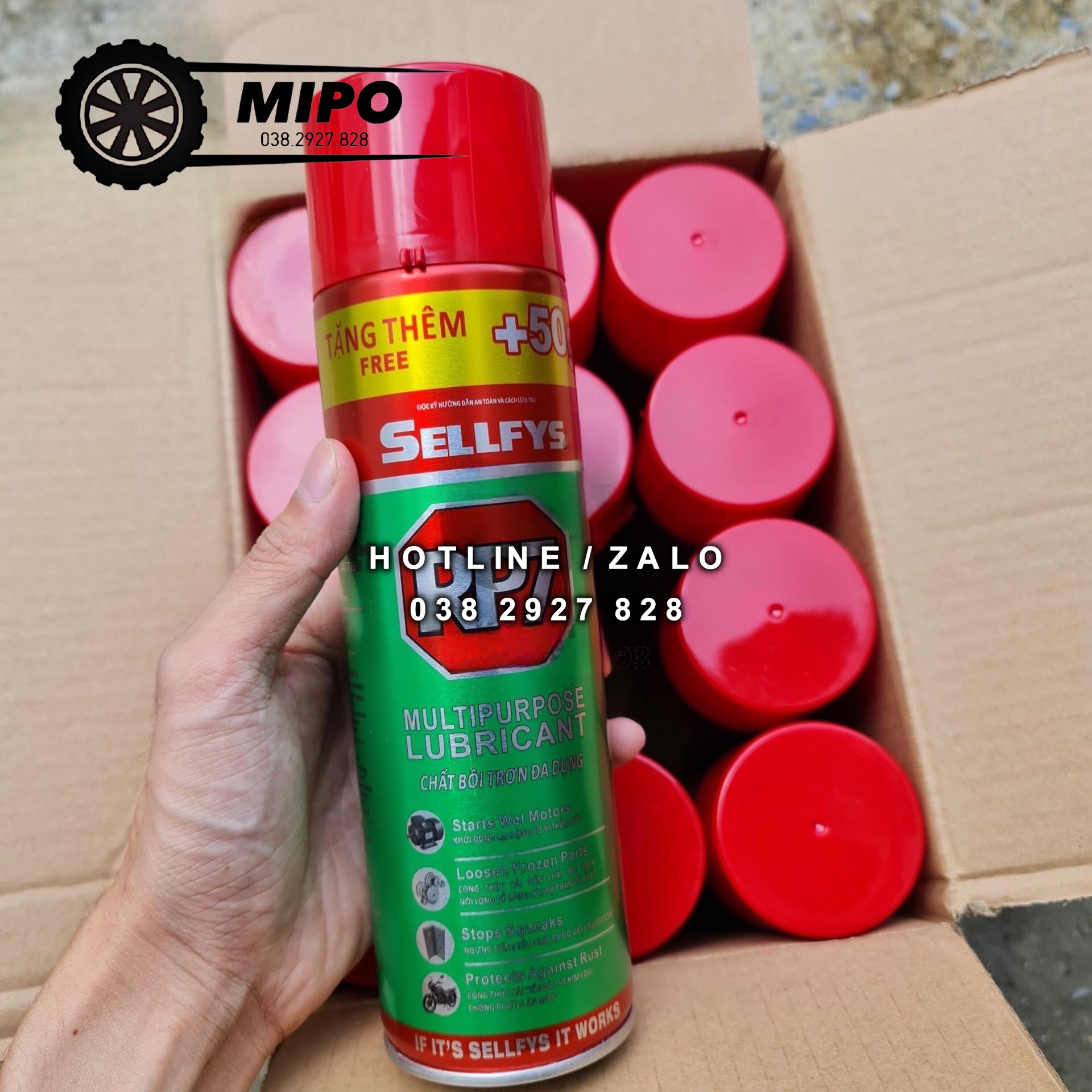 (TĂNG THÊM 50G) RP7 / Chất bôi trơn đa dụng / Tẩy rỉ sét / Selleys RP7 / Chai 350gr