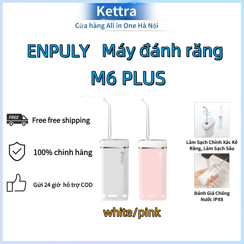 Máy tăm nước ENPULY Mini M6/ML8 Plus-Kháng khuẩn đến 99% 140ML - Tốc độ,bảo vệ nướu