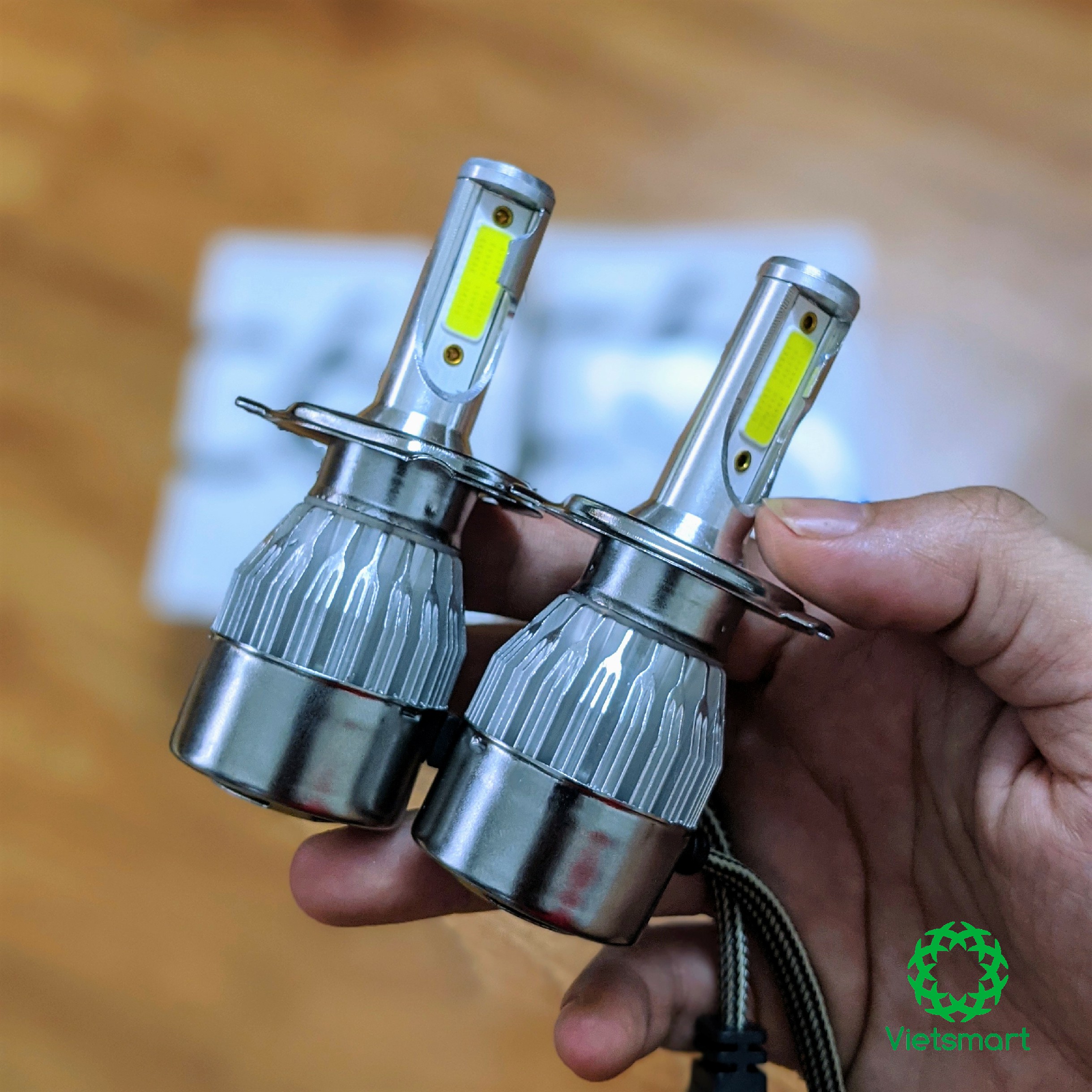 Đèn pha led C6 H4 H7 H1 9005 9006 HB3 HB4 H8 H8 H11 cao cấp loại 1 Siêu Sáng (giá 1 bóng)