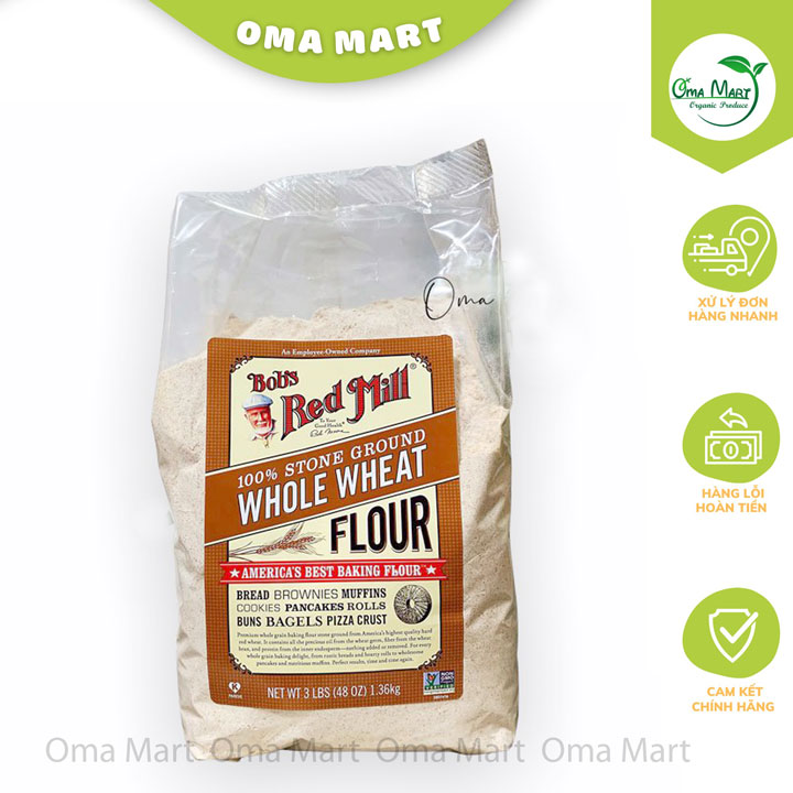 Bột mì nguyên cám Bob's Red Mill 1,36kg