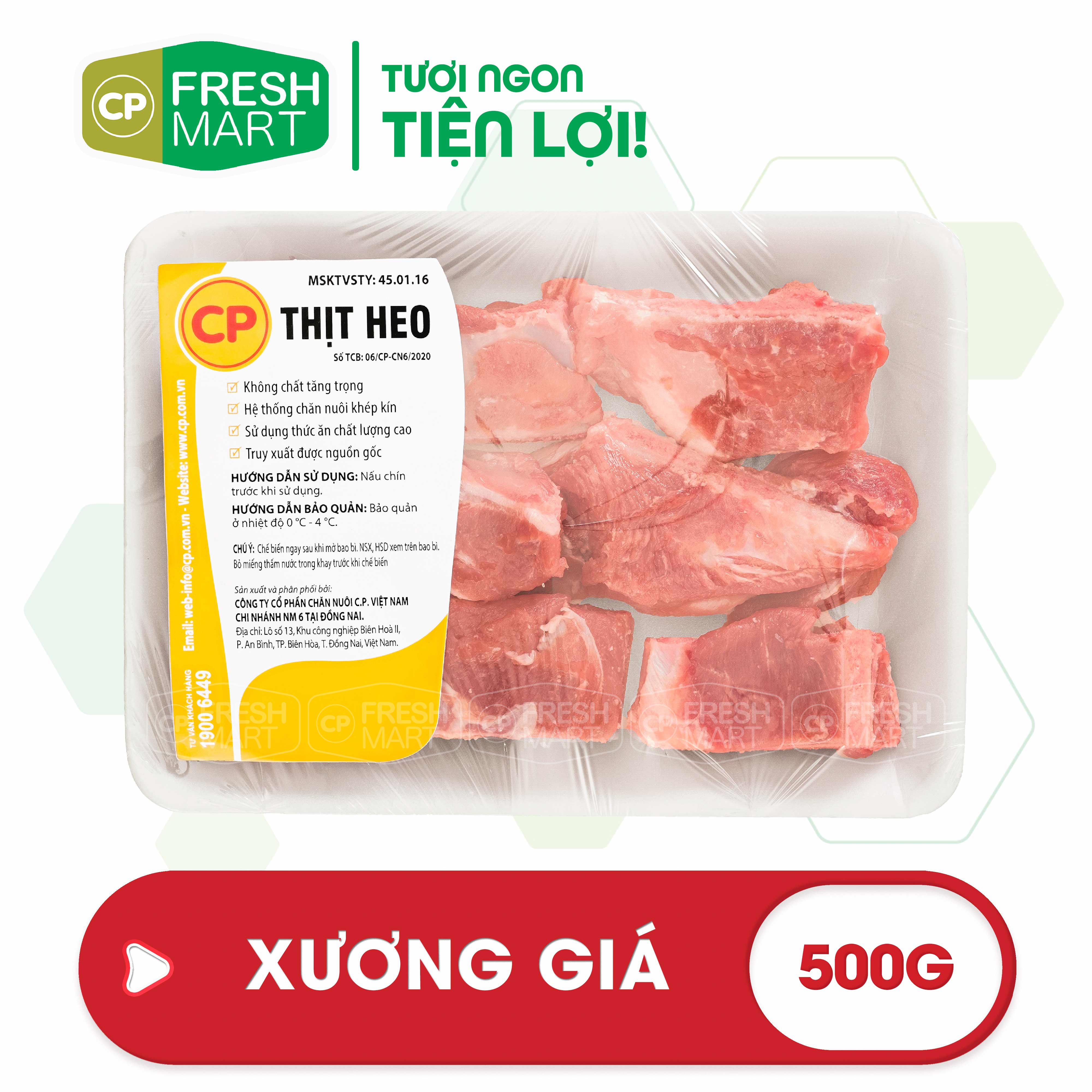 Xương giá cp 500g - thịt heo cp foods - tươi ngon tiện lợi - cp fresh mart