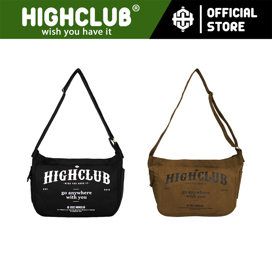 Túi đeo chéo highclub shoulder bag canvas đen
