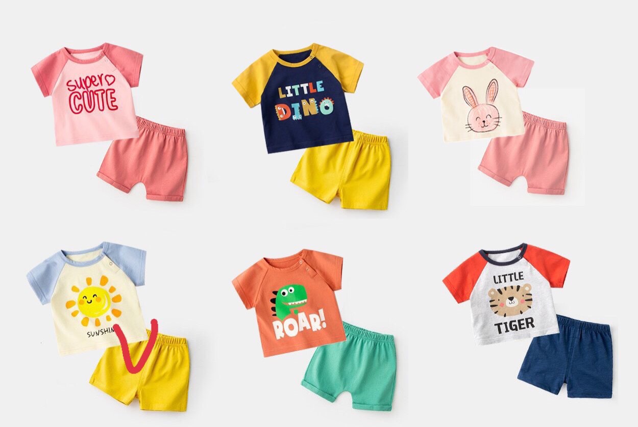 BỘ THUN LẠNH MỊN HÀNG CAO CẤP PHỐI TAY MÀU CHO BÉ TRAI GÁI (5-16KG) K.WOO