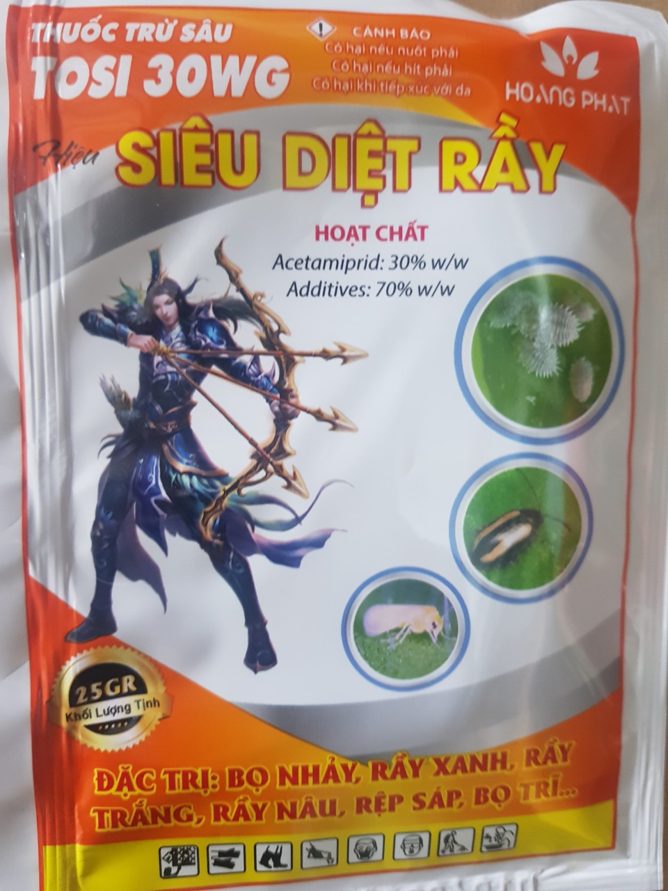 SIÊU DIỆT RẦY (Gói 25 gram): Diệt sạch bọ trĩ; rầy xanh; rệp sáp; bọ nhảy; bọ cánh cứng; rầy trắng gây hại trên cây trồng