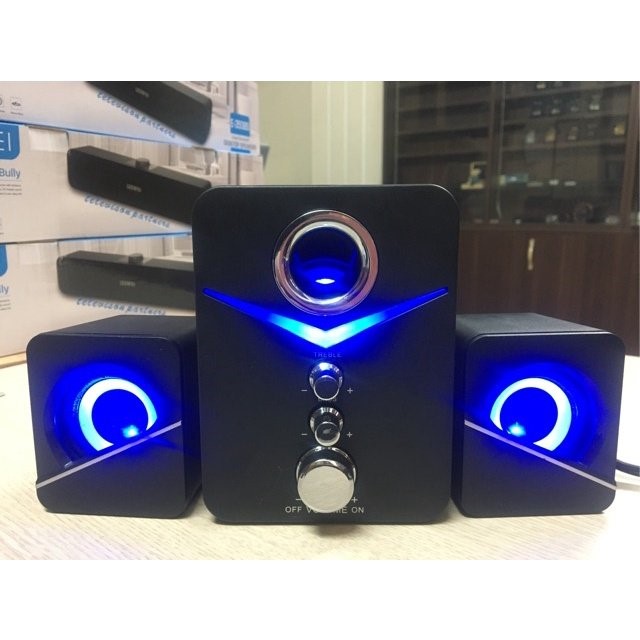 Loa máy tính cao cấp để bàn d221 loa 2.1 super bass, có led, dòng loa cao cấp âm thanh siêu hay, bass khỏe dùng cho laptop, máy tính, điện thoại, máy tính bảng, hàng siêu chất.