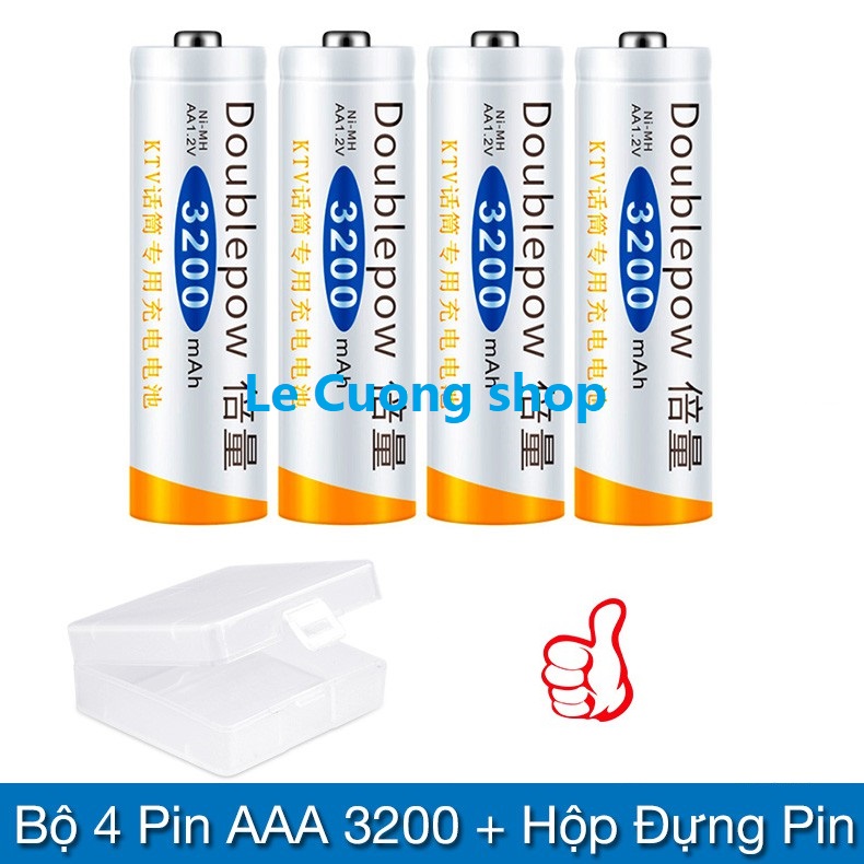 Pin Sạc AA 1200mAh / 3200mAh Thay Cho Pin 1.5v Doublepow Dung Lượng Cao (hàng chính hãng) dùng Micro Không Dây -  Đồ Chơi Điện Tử