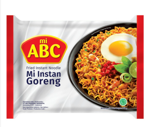 Combo 5 Gói Mì Tôm Xào Khô Ăn Liền ABC INDONESIA Dai Ngon Đậm Đà 70gr