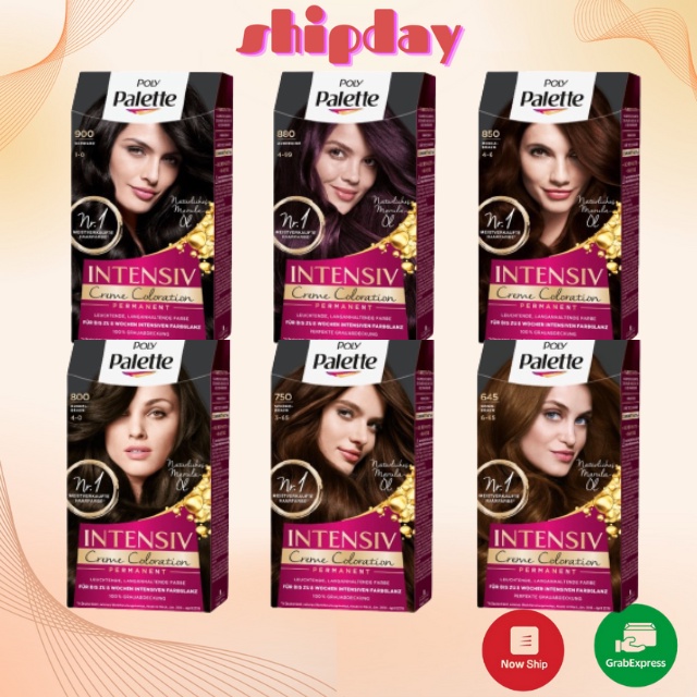 Thuốc nhuộm tóc Poly Palette Phủ Bạc Bền Vĩnh Cửu - Hàng Đức