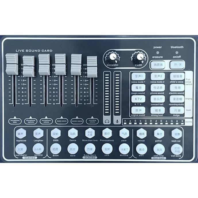 Bộ sound card thu âm karaoke livestream H9 nghe nhạc hát như âm ly thu nhỏ chip xử lý âm thanh hay - Mẫu mới