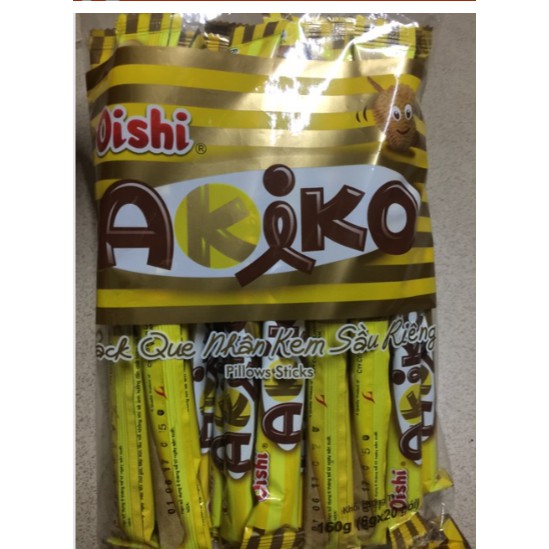 Bánh Snack Que Nhân Kem Sầu Riêng Oishi Akiko 160g