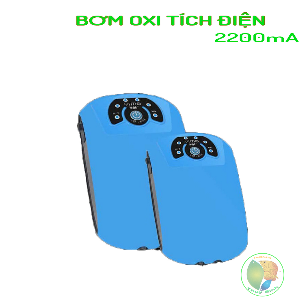 Máy sủi oxi tích điện 2 vòi dung lượng 2200mA