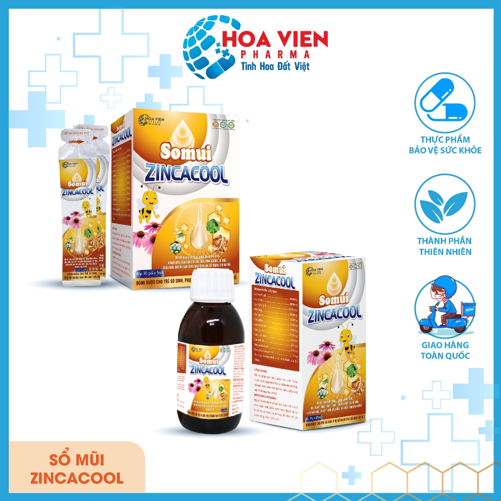 Siro giải cảm, giảm ho sổ mũi cho bé 💯 somui zincacool giảm ho cảm sổ mũi 💯 dùng được cho trẻ sơ sinh và phụ nữ mang thai ❤️