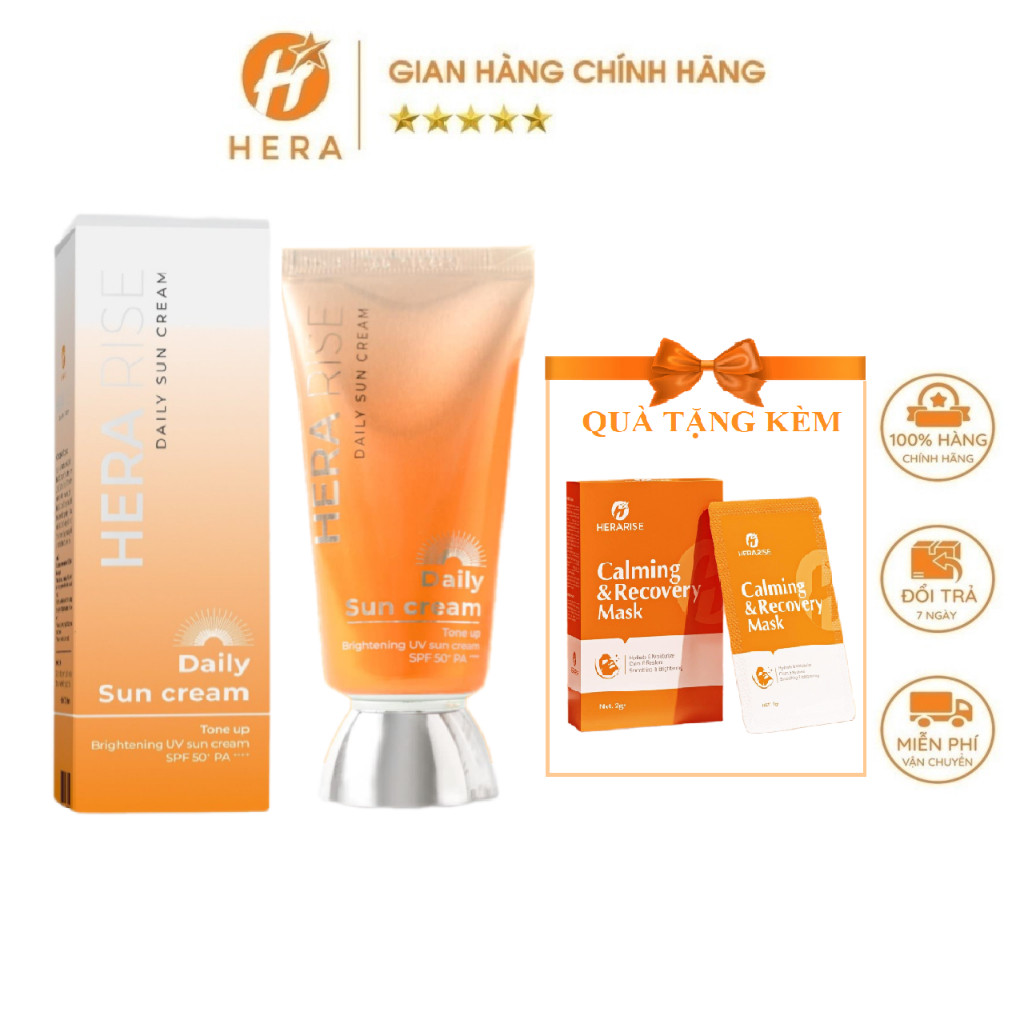 Kem chống nắng Hera Rise Daily Sun Cream tặng kèm  NẠ Hera rise