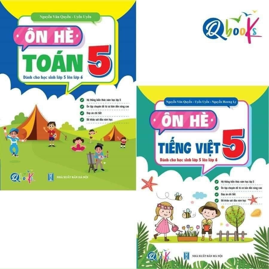 Bộ sách Ôn Hè Toán và Tiếng Việt 5 - Chương Trình Mới
