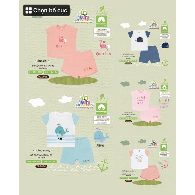Bộ Cộc tay bé trai cotton