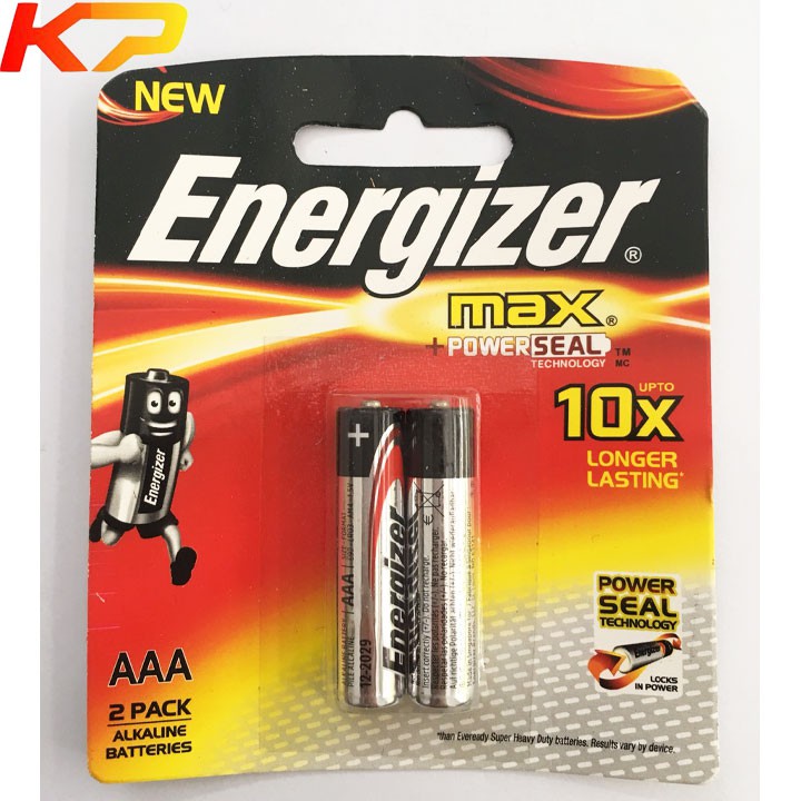 Pin AAA Energizer, Pin đũa Energizer vỉ 2 viên chính hãng